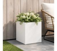 vidaXL Macetero de Jardín Blanco 45 x 45 x 45 cm