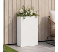 vidaXL Macetero de Jardín Blanco 50 x 20 x 75 cm