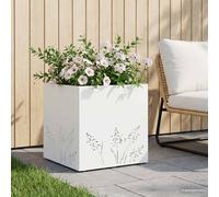 vidaXL Macetero de Jardín Blanco 50 x 50 x 49 cm