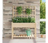 vidaXL Macetero de Jardín con estante Beige 115 x 60,5 x 153 cm
