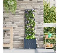 vidaXL Macetero de Jardín Gris 40 x 40 x 143 cm PP