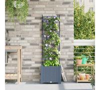 vidaXL Macetero de Jardín Gris Claro 40 x 40 x 143 cm PP