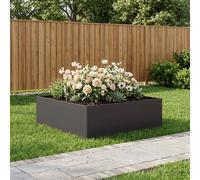 vidaXL Macetero de Jardín Negro 100 x 100 x 30 cm
