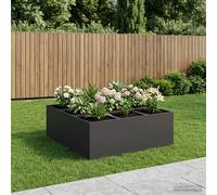 vidaXL Macetero de Jardín Negro 100 x 100 x 30 cm
