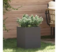 vidaXL Macetero de Jardín Negro 32 x 32 x 40 cm Acero laminado en frío
