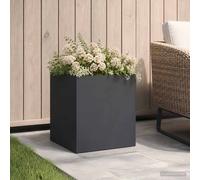 vidaXL Macetero de Jardín Negro 35 x 35 x 35 cm Acero laminado en frío