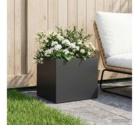 vidaXL Macetero de Jardín Negro 40 x 30 x 30 cm Acero laminado en frío