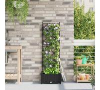 vidaXL Macetero de Jardín Negro 40 x 40 x 125,5 cm PP