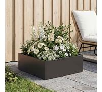 vidaXL Macetero de Jardín Negro 40 x 40 x 20 cm Acero laminado en frío