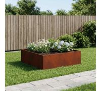vidaXL Macetero de Jardín Oxidado 100 x 100 x 30 cm Acero oxidado