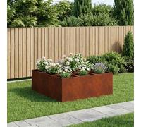 vidaXL Macetero de Jardín Oxidado 100 x 100 x 30 cm Acero oxidado