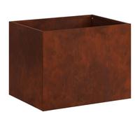 vidaXL Macetero de Jardín Oxidado 40 x 30 x 30 cm Acero Oxidado