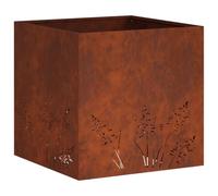 vidaXL Macetero de Jardín Oxidado 50 x 50 x 49 cm Acero Oxidado