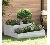 vidaXL Macetero de Jardín Plateado 100 x 100 x 50 cm Acero Galvanizado
