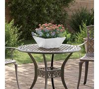 vidaXL Macetero de Jardín Plateado 35 x 35 x 15 cm Acero Galvanizado