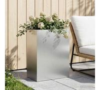 vidaXL Macetero de Jardín Plateado 40 x 20 x 40 cm Acero Galvanizado