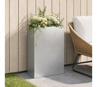 vidaXL Macetero de Jardín Plateado 40 x 20 x 75 cm Acero inoxidable
