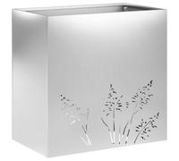 vidaXL Macetero de Jardín Plateado 50 x 30 x 49 cm Acero Galvanizado