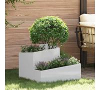 vidaXL Macetero de Jardín Plateado 60 x 60 x 50 cm Acero Galvanizado