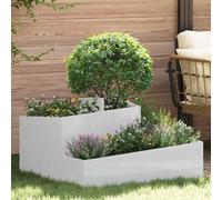 vidaXL Macetero de Jardín Plateado 80 x 80 x 50 cm Acero Galvanizado