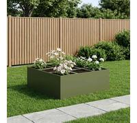 vidaXL Macetero de Jardín Verde oliva 100 x 100 x 30 cm