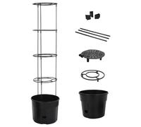 vidaXL Macetero para tomates polipropileno gris antracita Ø39x150 cm