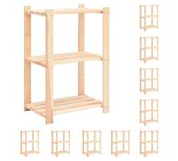 vidaXL Madera de Pino Maciza Estanterías 3 niveles 150 kg Estantes Repisa Cantidad 1 unidad, 2 unidades, 3 unidades y mas