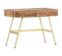 vidaXL Madera Maciza Acacia Escritorio con Cajones Aparador Mesa Auxiliar Cómoda Armario Almacenamiento Decoración Interior Dormitorio Salón Sala de Estar