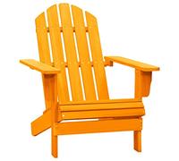 vidaXL Madera Maciza de Abeto Silla de Jardín Adirondack Asiento Sillón Oscilante Columpio Patio Terraza Balcón Exterior Tumbona Muebles Naranja