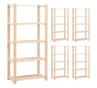 vidaXL Madera Maciza Pino Estantería 5 Niveles 250 kg Estante de Libros Cantidad 1 unidad, 2 unidades, 3 unidades y mas