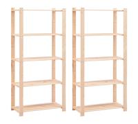 vidaXL Madera Maciza Pino Estantería 5 Niveles 250 kg Estante de Libros Cantidad 1 unidad, 2 unidades, 3 unidades y mas