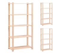 vidaXL Madera Maciza Pino Estantería 5 Niveles 250 kg Estante de Libros Cantidad 1 unidad, 2 unidades, 3 unidades y mas