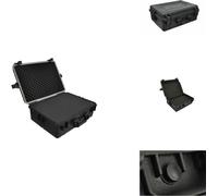 vidaXL Maleta de transporte negra con espuma, capacidad de 35 litros - Cajas de herramientas