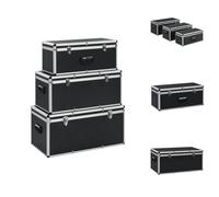 vidaXL Maletín de almacenamiento, 3 unidades, color , aluminio - Cajas de herramientas