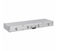 vidaXL Maletín para armas de aluminio plateado 118x38x12 cm