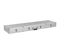 vidaXL Maletín para armas de aluminio plateado 134x35x12 cm