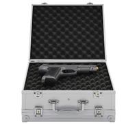 vidaXL Maletín para armas de aluminio y ABS plateado
