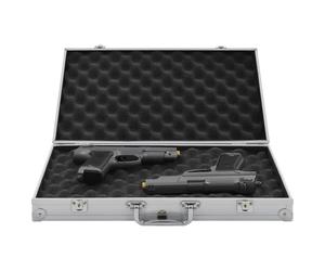 vidaXL Maletín para armas de aluminio y ABS plateado