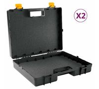 vidaXL Maletines para máquinas con espuma goma 2 uds polipropileno
