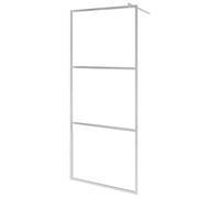 vidaXL Mampara de Ducha Accesible Frontales Puerta Fijo Cabina para Baño Partición Cubículo Apertura Central Vidrio ESG Claro 80x195 cm