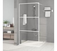 vidaXL Mampara de Ducha Baño Cuarto Accesorios Corredor Pasillo Tocador Entrada Aseo Armario Decoración Bañera Vidrio ESG Transparente Blanco