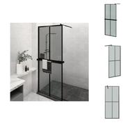 vidaXL Mampara de ducha con estante para ducha a pie, color , 80x195 cm, vidrio templado - Mamparas de ducha