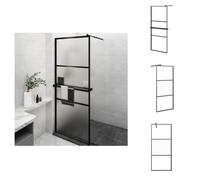 vidaXL Mampara de ducha con estante para ducha a pie, color , 80x195 cm, vidrio templado - Mamparas de ducha