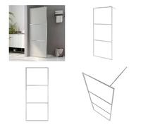 vidaXL Mampara de ducha corredera con vidrio templado ESG completamente opaco, 90x195 cm - Mampara de ducha - Mamparas de ducha - Ducha corredera - Duchas correderas