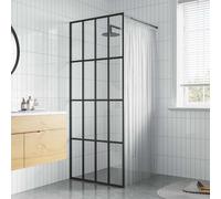 vidaXL Mampara de ducha accesible con puerta, vidrio templado 90x195 cm transparente