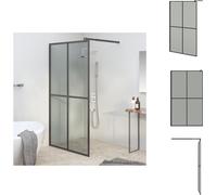 vidaXL Mampara de ducha para cabina de ducha abierta, 118x190 cm, vidrio de seguridad oscuro - Mamparas de ducha