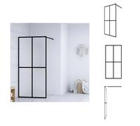 vidaXL Mampara de ducha para cabina de ducha abierta, de vidrio de seguridad satinado, 90x195 cm - Mamparas de ducha