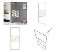 vidaXL Mampara de ducha para cabina, vidrio ESG, diseño de piedra, 90x195 cm - Mampara de ducha - Mamparas de ducha - Cabina de ducha - Cabinas de ducha