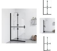 vidaXL Mampara de ducha plegable, con puerta, de vidrio templado transparente, 80x190 cm - Mamparas de ducha