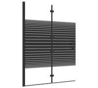 vidaXL Mampara de ducha plegable ESG negro 100x140 cm